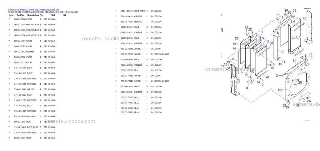 Komatsu pc450-8 s/n k50001-up Parts catalog cover Page 7 Komatsu pc450-8 s/n k50001-up Parts catalog cover Page 7