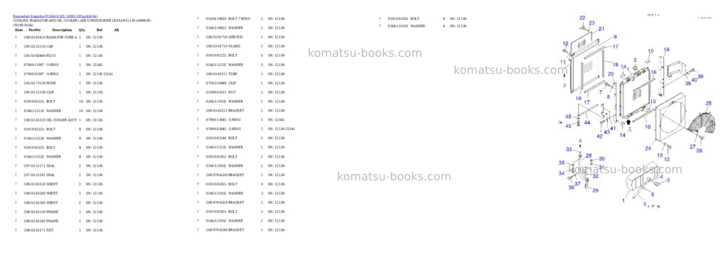 Komatsu pc450-6 s/n 10001-up saa6d125e-2 emission eng. installed Parts catalog cover Page 8 Komatsu pc450-6 s/n 10001-up saa6d125e-2 emission eng. installed Parts catalog cover Page 8