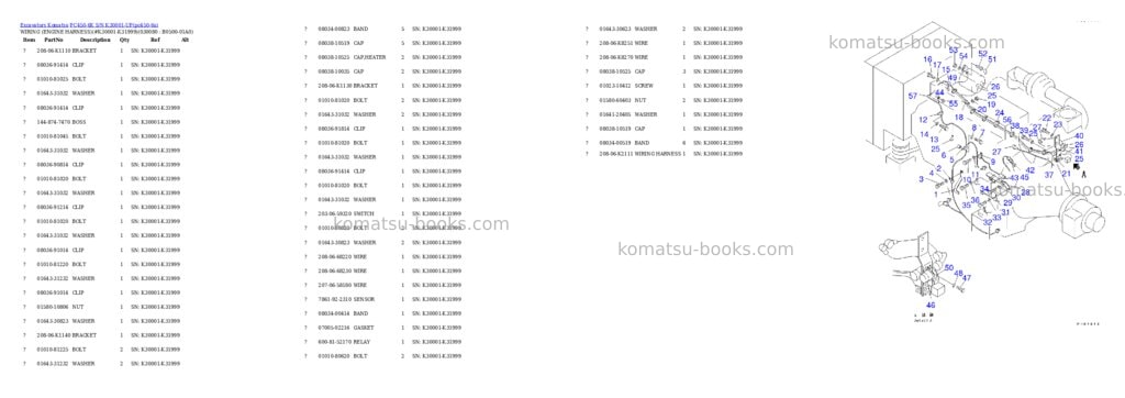 Komatsu pc450-6k s/n k30001-up Parts catalog cover Page 7