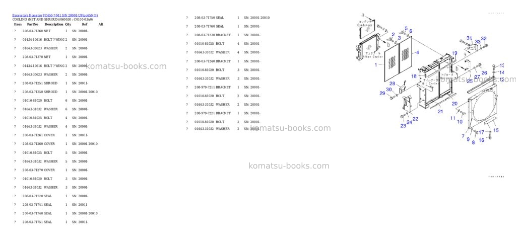 Komatsu pc450-7-m1 s/n 20001-up Parts catalog cover Page 6
