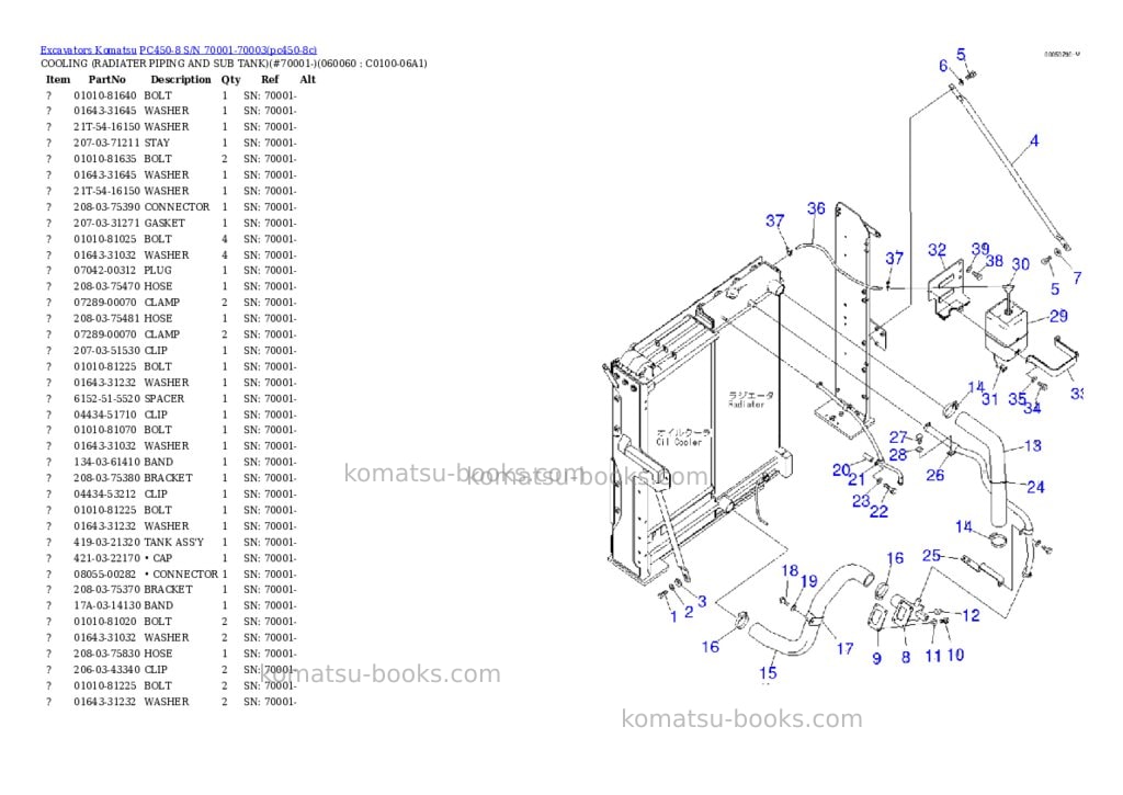 Komatsu pc450-8 s/n 70001-70003 Parts catalog cover Page 10