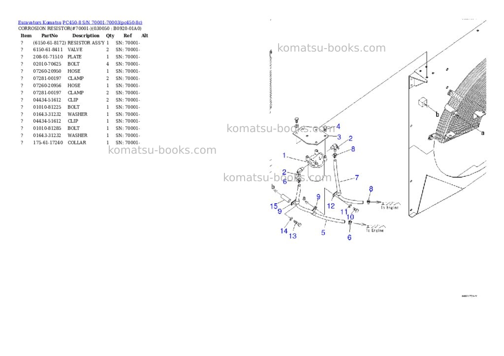 Komatsu pc450-8 s/n 70001-70003 Parts catalog cover Page 4
