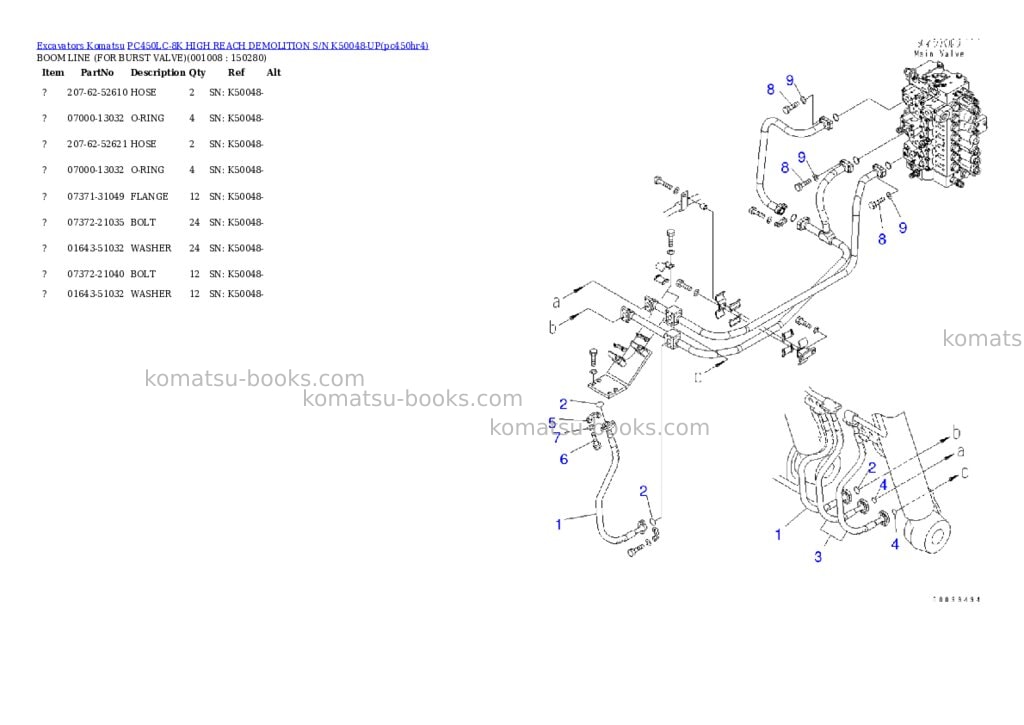 Komatsu pc450lc-8k high reach demolition s/n k50048-up Parts catalog cover Page 7 Komatsu pc450lc-8k high reach demolition s/n k50048-up Parts catalog cover Page 7