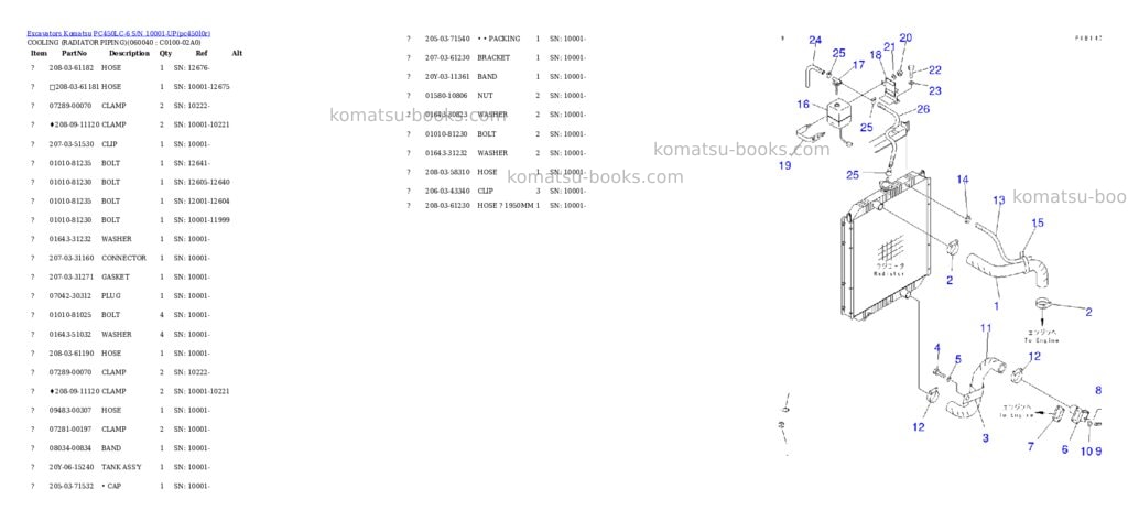 Komatsu pc450lc-6 s/n 10001-up Parts catalog cover Page 9 Komatsu pc450lc-6 s/n 10001-up Parts catalog cover Page 9
