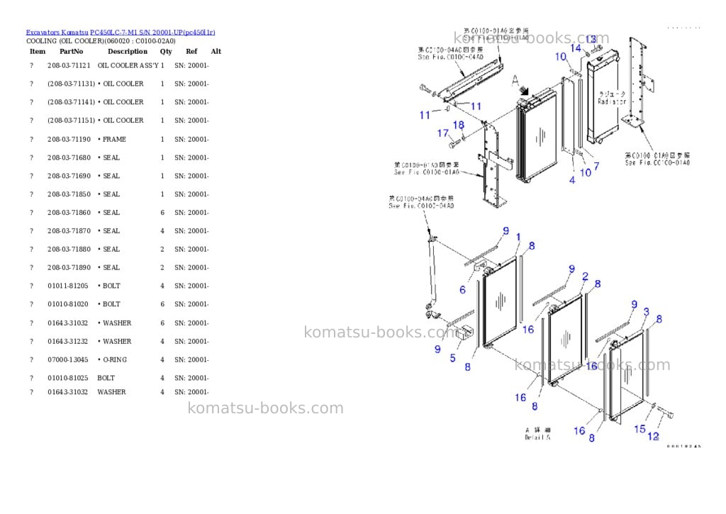 Komatsu pc450lc-7-m1 s/n 20001-up Parts catalog cover Page 5 Komatsu pc450lc-7-m1 s/n 20001-up Parts catalog cover Page 5