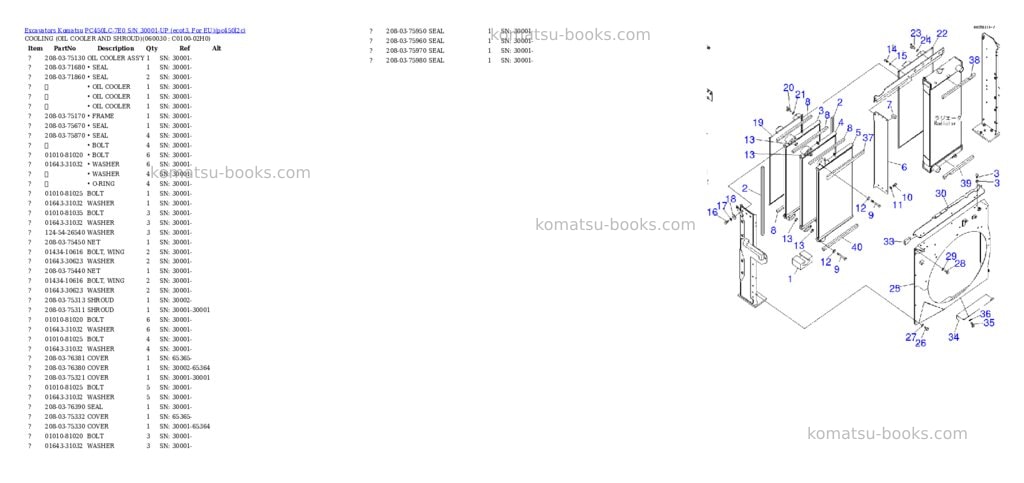 Komatsu pc450lc-7e0 s/n 30001-up ecot3, for eu Parts catalog cover Page 7 Komatsu pc450lc-7e0 s/n 30001-up ecot3, for eu Parts catalog cover Page 7