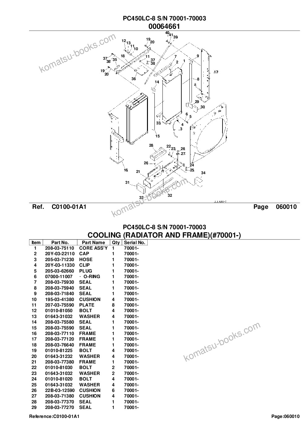Komatsu pc450lc-8 s/n 70001-70003 Parts catalog cover Page 9 Komatsu pc450lc-8 s/n 70001-70003 Parts catalog cover Page 9
