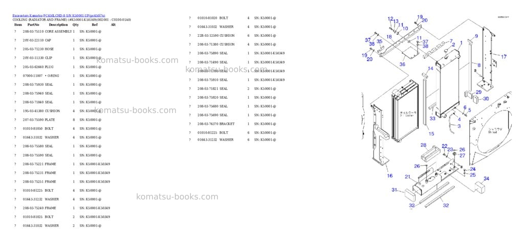 Komatsu pc450lchd-8 s/n k50001-up Parts catalog cover Page 4 Komatsu pc450lchd-8 s/n k50001-up Parts catalog cover Page 4