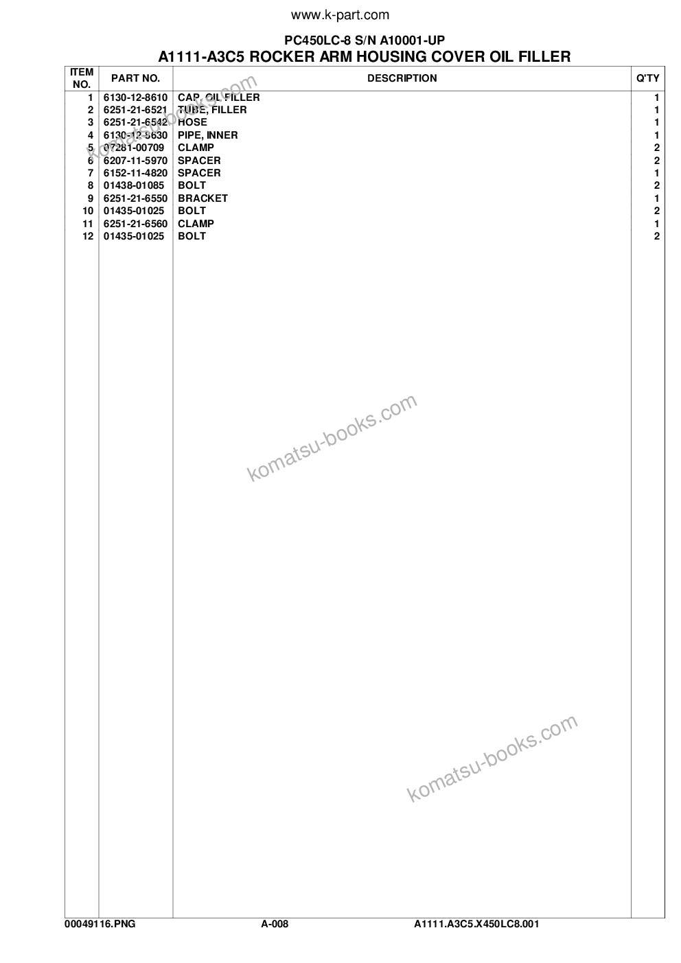 Komatsu pc450lc-8 s/n a10001-up Parts catalog cover Page 9 Komatsu pc450lc-8 s/n a10001-up Parts catalog cover Page 9