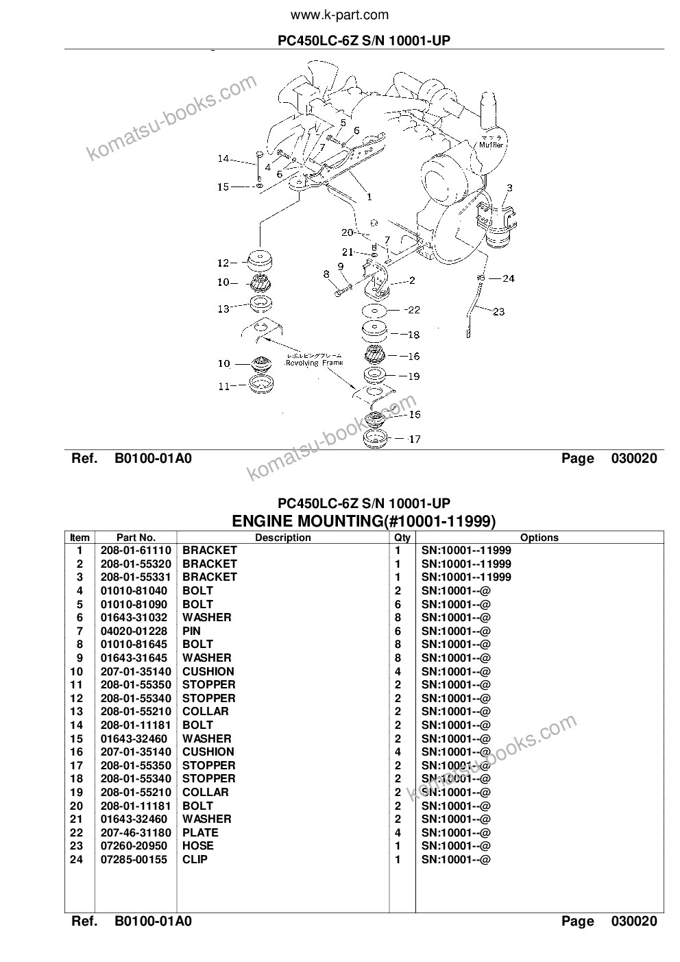 Komatsu pc450lc-6z s/n 10001-up Parts catalog cover Page 4 Komatsu pc450lc-6z s/n 10001-up Parts catalog cover Page 4