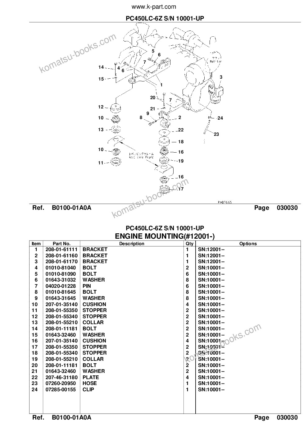 Komatsu pc450lc-6z s/n 10001-up Parts catalog cover Page 5 Komatsu pc450lc-6z s/n 10001-up Parts catalog cover Page 5