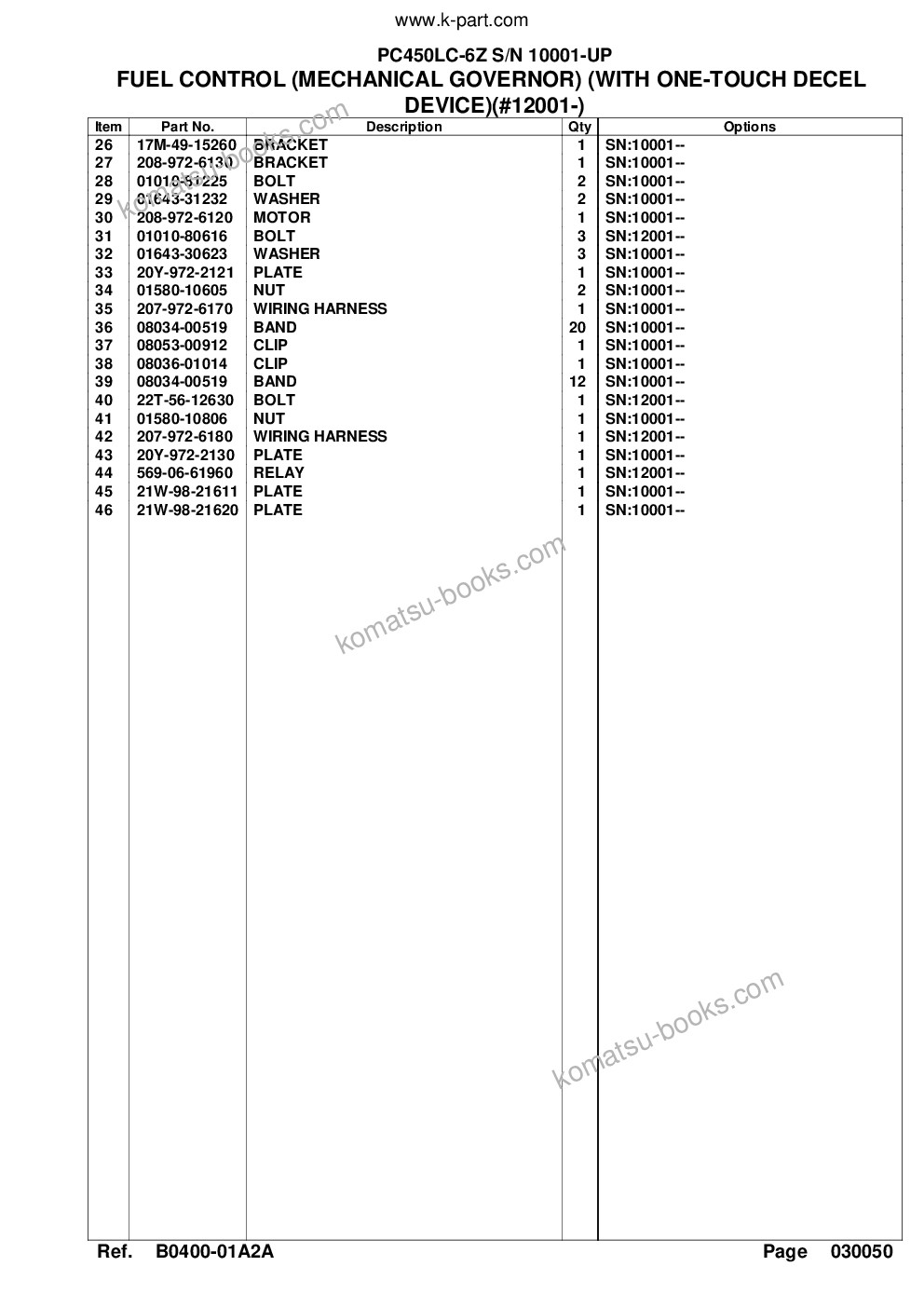 Komatsu pc450lc-6z s/n 10001-up Parts catalog cover Page 8 Komatsu pc450lc-6z s/n 10001-up Parts catalog cover Page 8