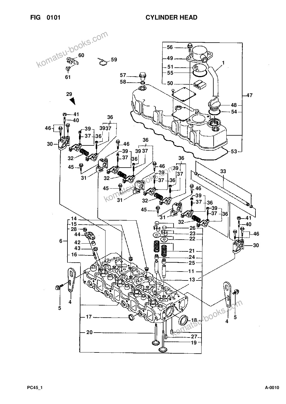 Komatsu pc45-1 s/n f1001-up Ersatzteilkatalog Titelseite Seite 3