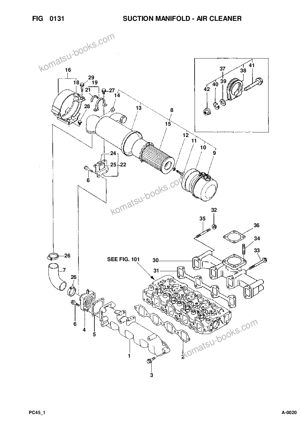 Komatsu pc45-1 s/n f1001-up Ersatzteilkatalog Titelseite Seite 5
