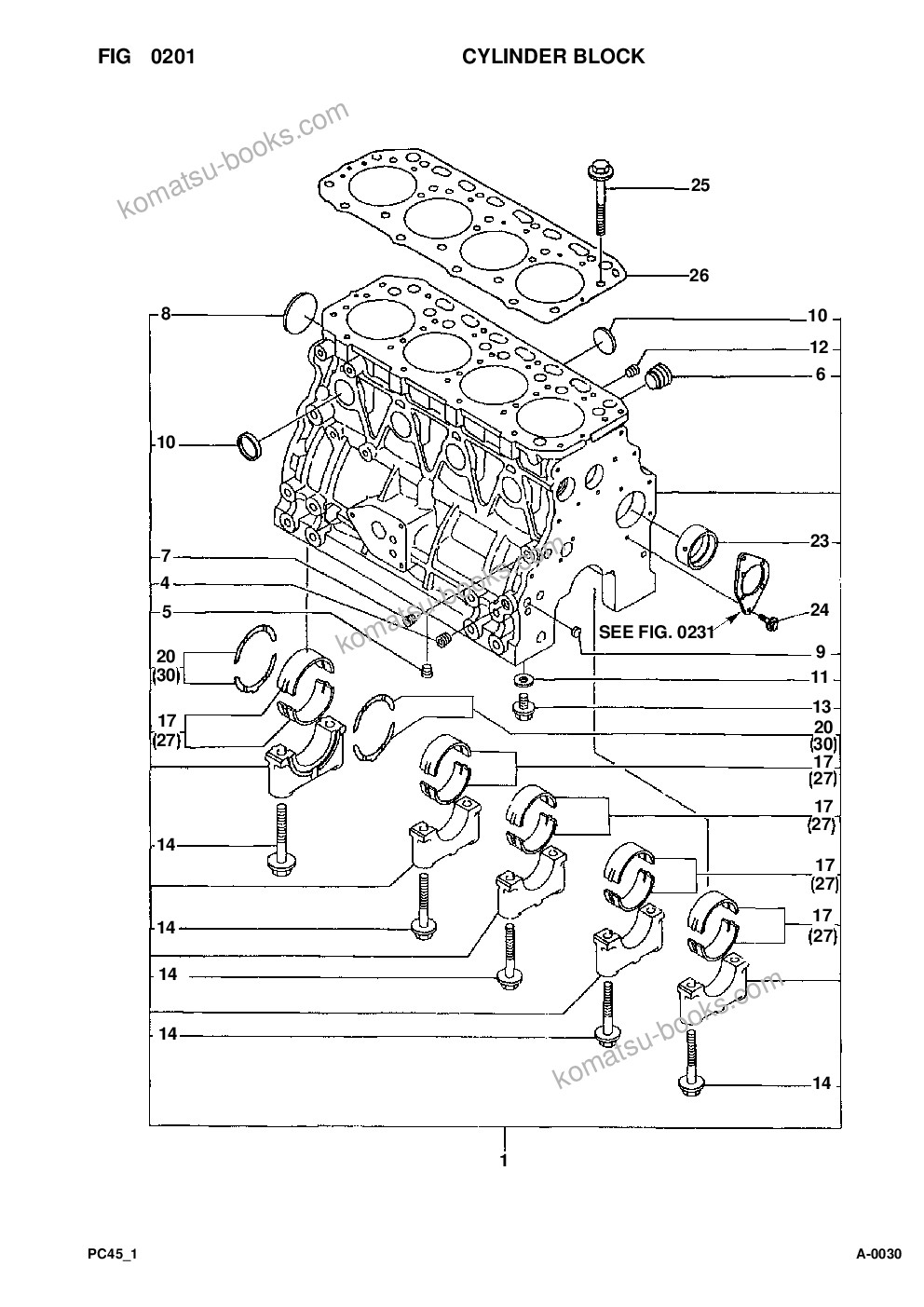 Komatsu pc45-1 s/n f1001-up Ersatzteilkatalog Titelseite Seite 7