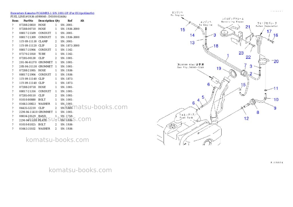 Komatsu pc45mrx-1 s/n 1001-up for eu Parts catalog cover Page 10 Komatsu pc45mrx-1 s/n 1001-up for eu Parts catalog cover Page 10