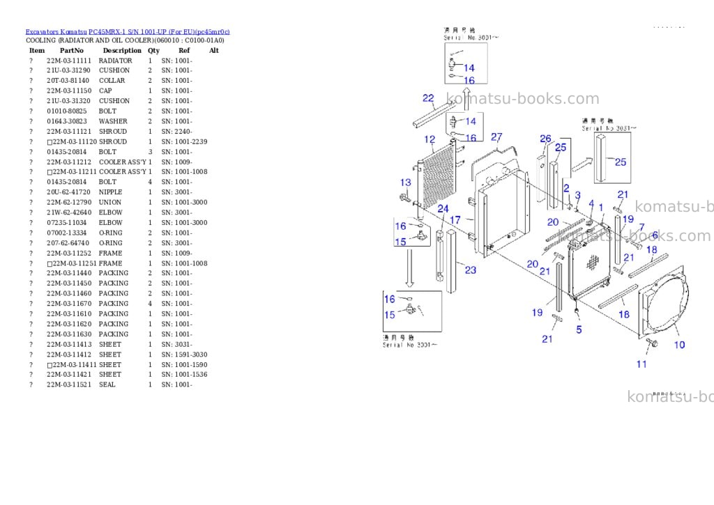 Komatsu pc45mrx-1 s/n 1001-up for eu Parts catalog cover Page 3 Komatsu pc45mrx-1 s/n 1001-up for eu Parts catalog cover Page 3