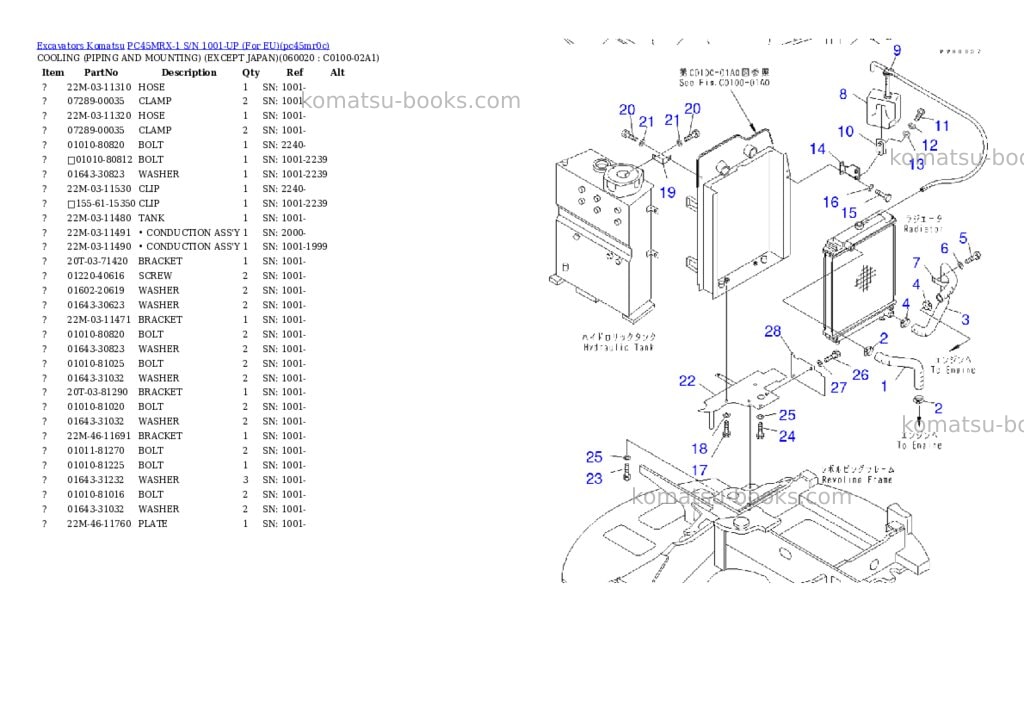 Komatsu pc45mrx-1 s/n 1001-up for eu Parts catalog cover Page 4 Komatsu pc45mrx-1 s/n 1001-up for eu Parts catalog cover Page 4