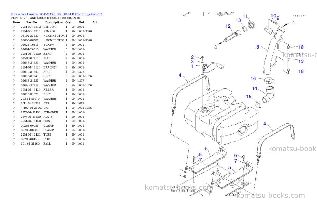 Komatsu pc45mrx-1 s/n 1001-up for eu Parts catalog cover Page 8 Komatsu pc45mrx-1 s/n 1001-up for eu Parts catalog cover Page 8