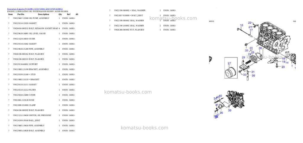 Komatsu PC45MR-3 S/N F30003 AND UP Parts catalog cover Page 10