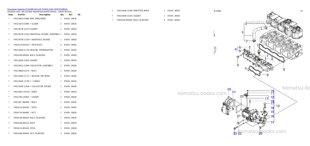 Komatsu PC45MR-5E0 S/N F20001 AND UP Parts catalog cover Page 4