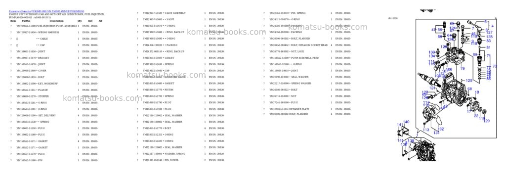 Komatsu pc45mr-5m0 s/n f50002 and up Parts catalog cover Page 10 Komatsu pc45mr-5m0 s/n f50002 and up Parts catalog cover Page 10