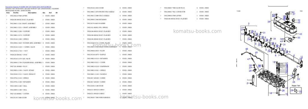 Komatsu pc45mr-5m0 s/n f50002 and up Parts catalog cover Page 3 Komatsu pc45mr-5m0 s/n f50002 and up Parts catalog cover Page 3