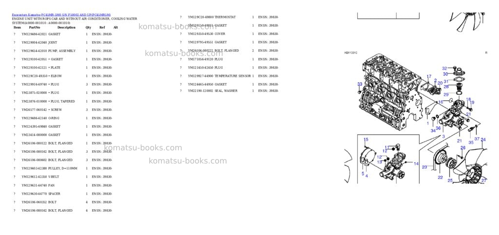 Komatsu pc45mr-5m0 s/n f50002 and up Parts catalog cover Page 9 Komatsu pc45mr-5m0 s/n f50002 and up Parts catalog cover Page 9