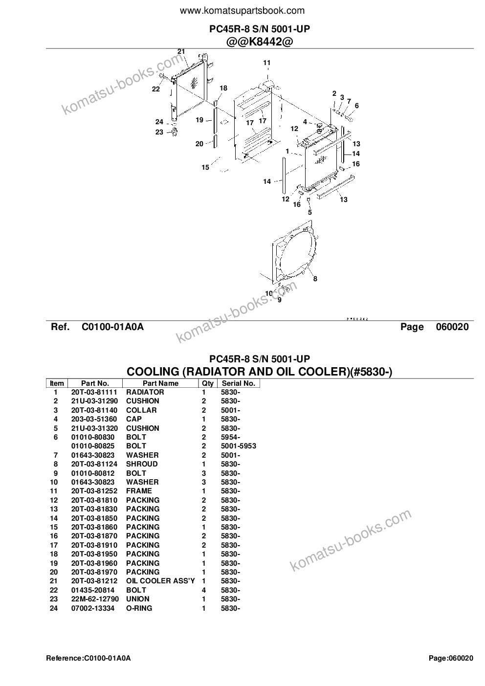 Komatsu PC45R-8 S/N 5001-UP Parts catalog cover Page 10 Komatsu PC45R-8 S/N 5001-UP Parts catalog cover Page 10