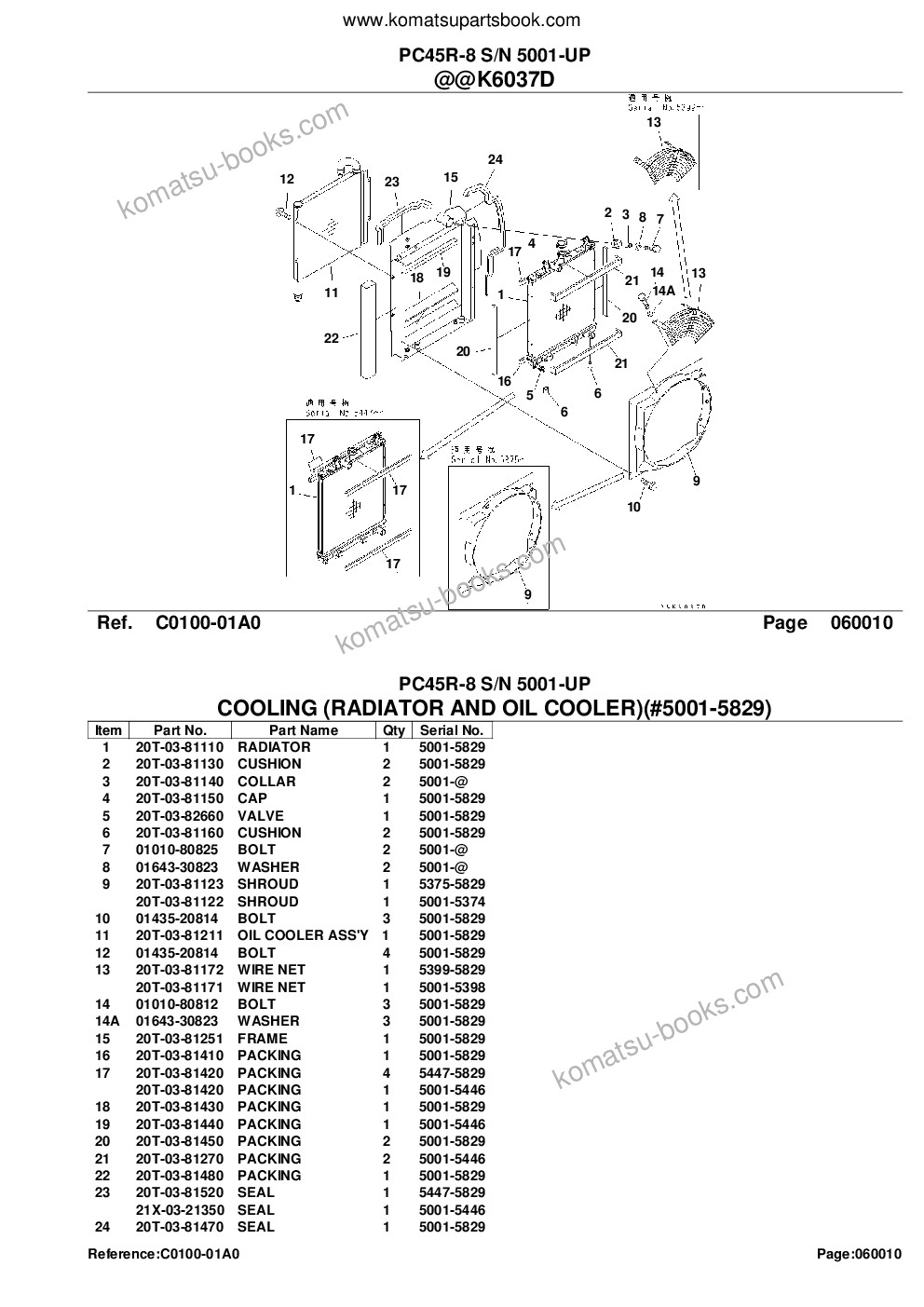 Komatsu PC45R-8 S/N 5001-UP Parts catalog cover Page 9 Komatsu PC45R-8 S/N 5001-UP Parts catalog cover Page 9