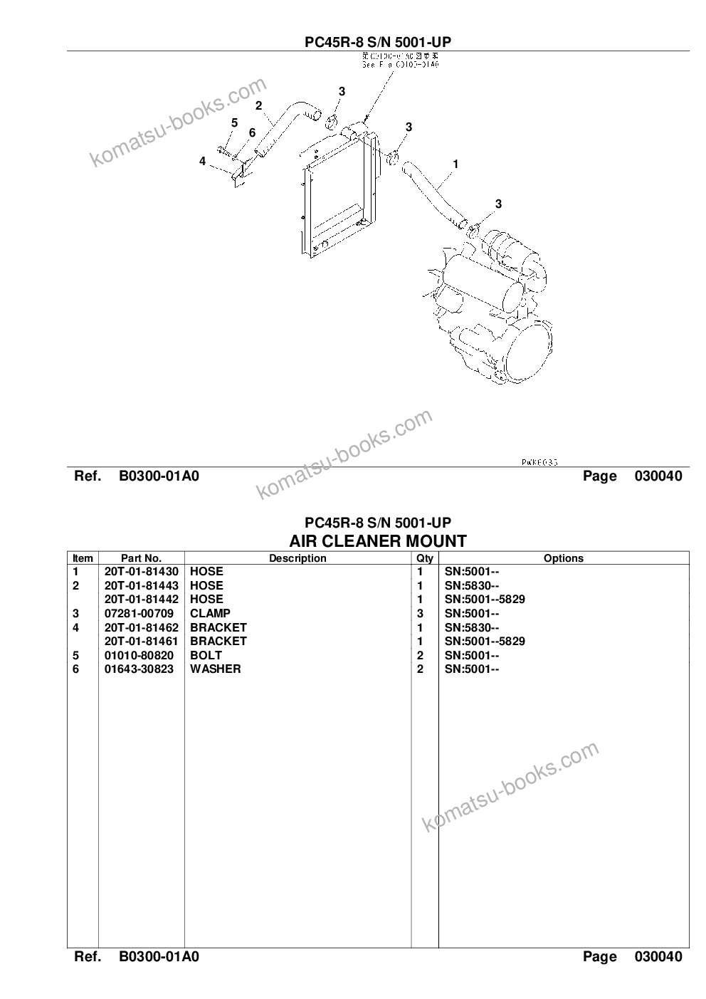 Komatsu PC45R-8 S/N 5001-UP Parts catalog cover Page 8