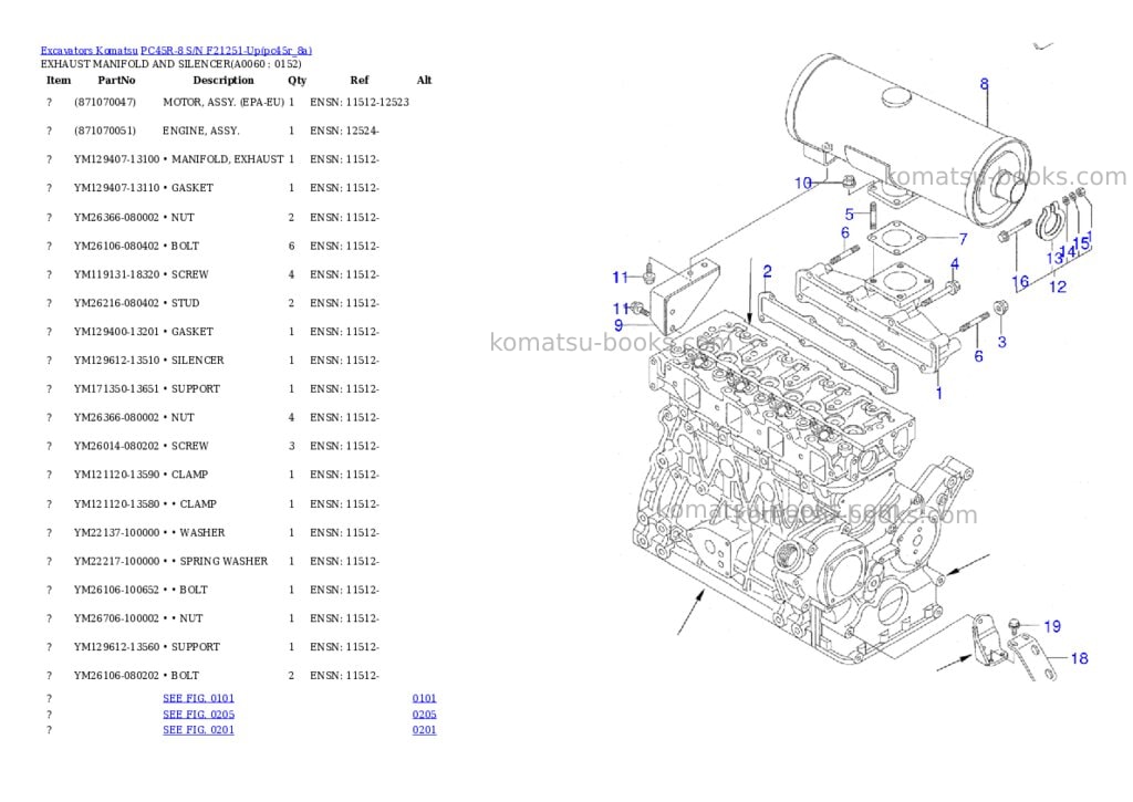 Komatsu pc45r-8 s/n f21251-up Parts catalog cover Page 5 Komatsu pc45r-8 s/n f21251-up Parts catalog cover Page 5
