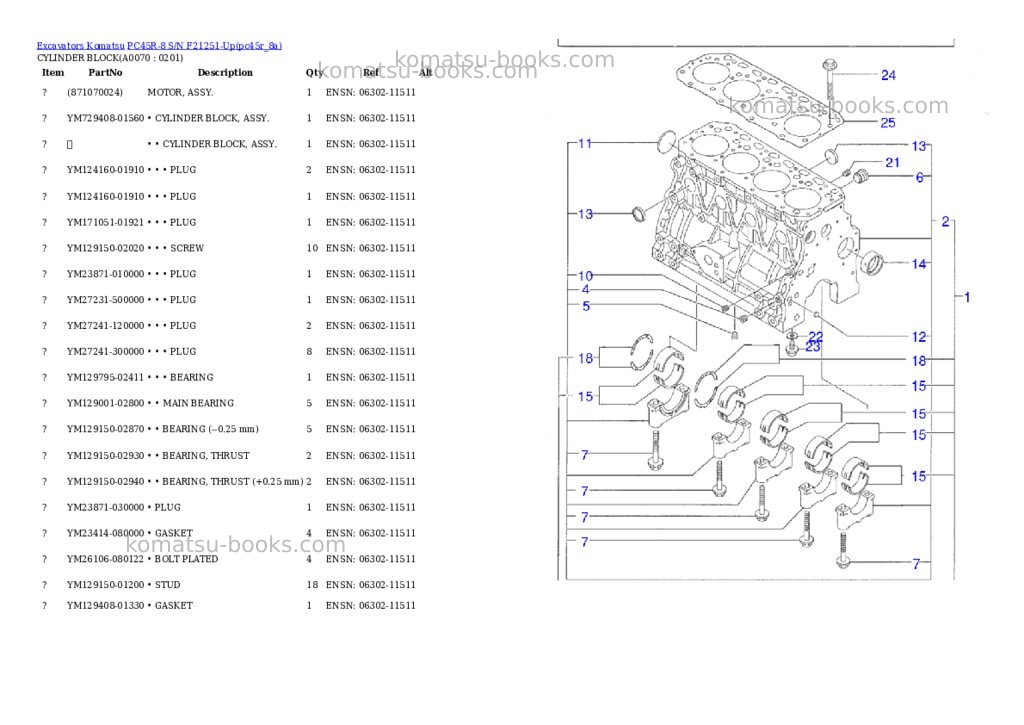 Komatsu pc45r-8 s/n f21251-up Parts catalog cover Page 6 Komatsu pc45r-8 s/n f21251-up Parts catalog cover Page 6
