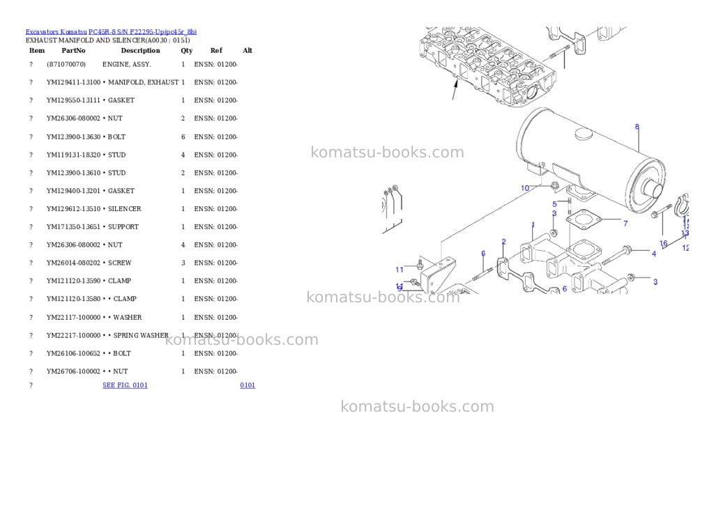 Komatsu pc45r-8 s/n f22295-up Parts catalog cover Page 2 Komatsu pc45r-8 s/n f22295-up Parts catalog cover Page 2