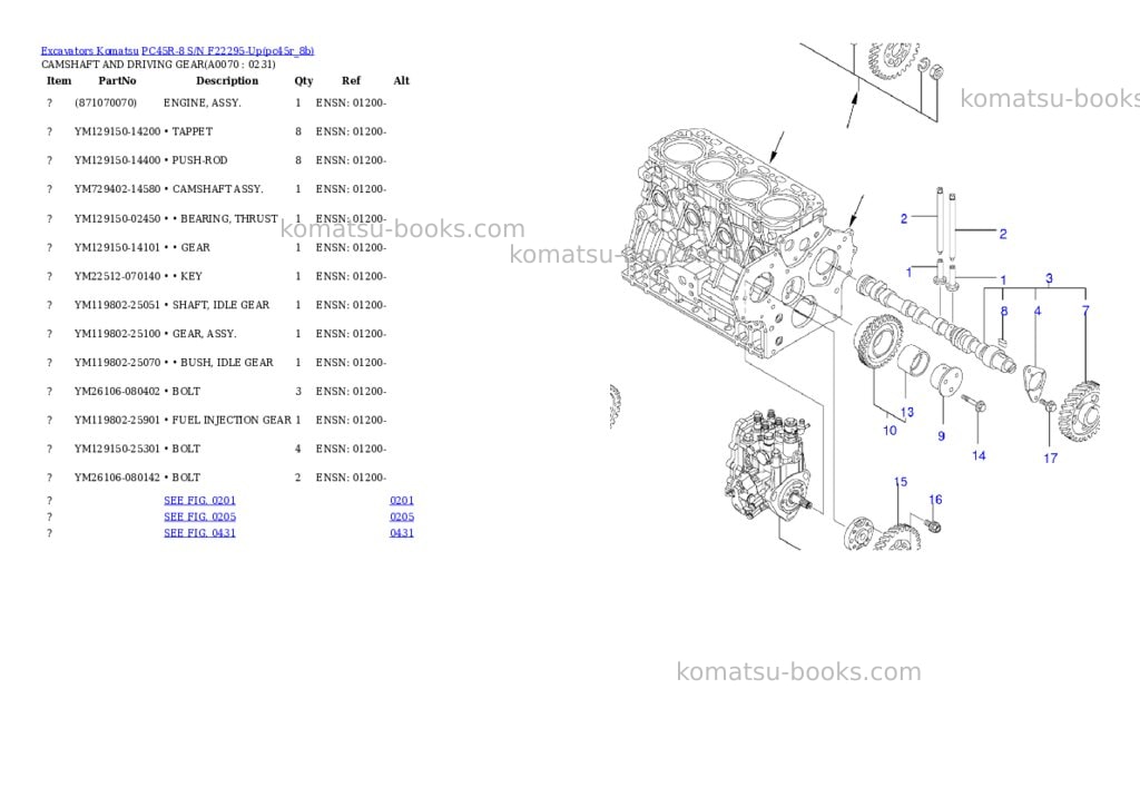 Komatsu pc45r-8 s/n f22295-up Parts catalog cover Page 6 Komatsu pc45r-8 s/n f22295-up Parts catalog cover Page 6