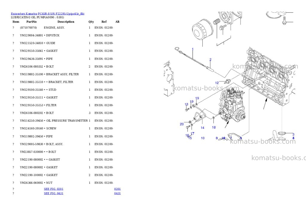Komatsu pc45r-8 s/n f22295-up Parts catalog cover Page 8 Komatsu pc45r-8 s/n f22295-up Parts catalog cover Page 8