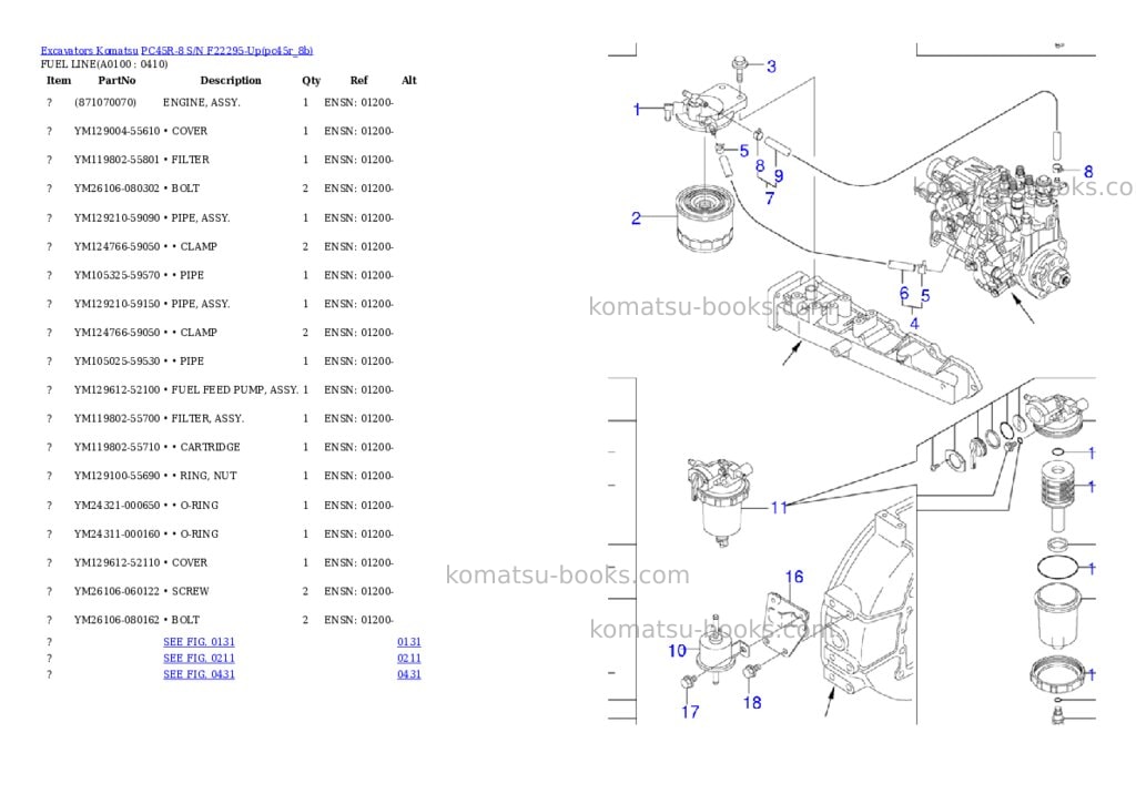Komatsu pc45r-8 s/n f22295-up Parts catalog cover Page 9 Komatsu pc45r-8 s/n f22295-up Parts catalog cover Page 9