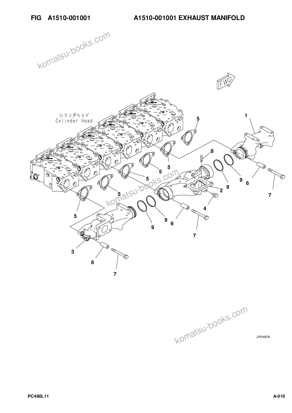Komatsu pc490lc-11 s/n a41001-up Parts catalog cover Page 10 Komatsu pc490lc-11 s/n a41001-up Parts catalog cover Page 10