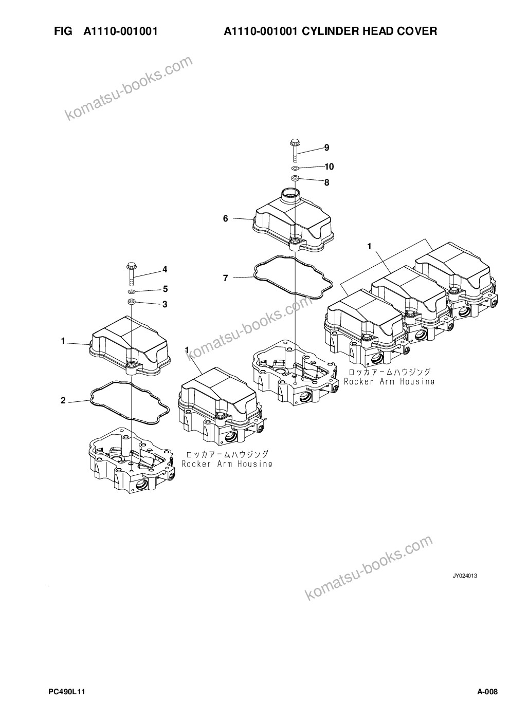 Komatsu pc490lc-11 s/n a41001-up Parts catalog cover Page 8 Komatsu pc490lc-11 s/n a41001-up Parts catalog cover Page 8