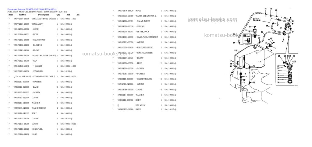 Komatsu pc50fr-1 s/n 10001-up Parts catalog cover Page 3 Komatsu pc50fr-1 s/n 10001-up Parts catalog cover Page 3