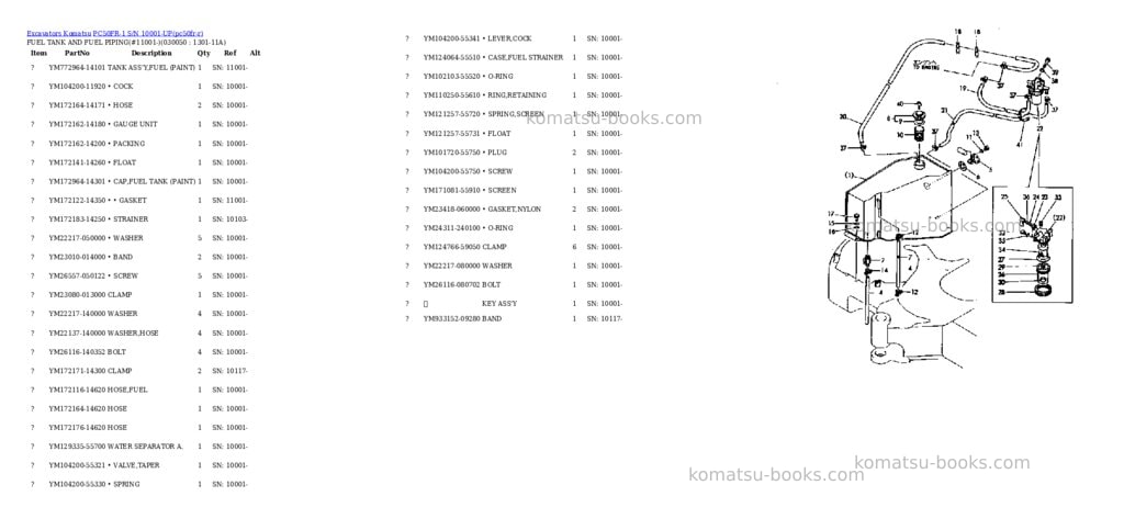 Komatsu pc50fr-1 s/n 10001-up Parts catalog cover Page 4 Komatsu pc50fr-1 s/n 10001-up Parts catalog cover Page 4