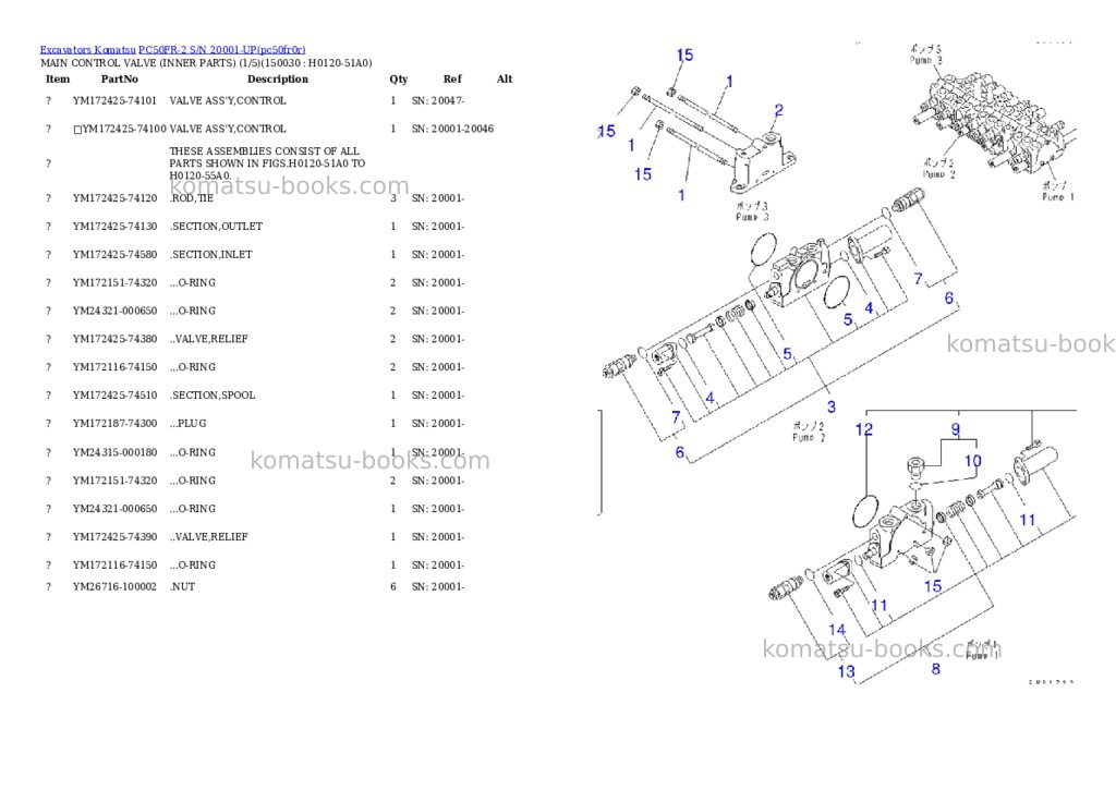 Komatsu pc50fr-2 s/n 20001-up Parts catalog cover Page 10 Komatsu pc50fr-2 s/n 20001-up Parts catalog cover Page 10