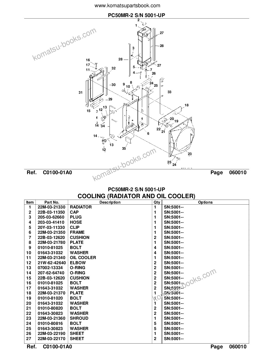 Komatsu pc50mr-2 s/n 5001-up oversea spec. Parts catalog cover Page 9 Komatsu pc50mr-2 s/n 5001-up oversea spec. Parts catalog cover Page 9
