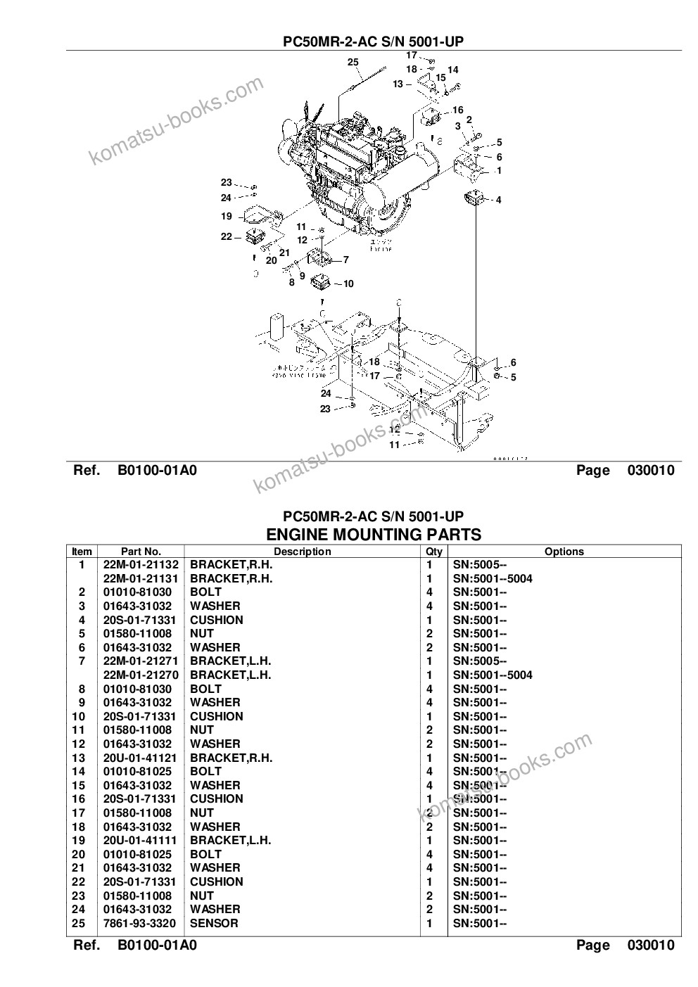 Komatsu pc50mr-2-ac s/n 5001-up Parts catalog cover Page 3