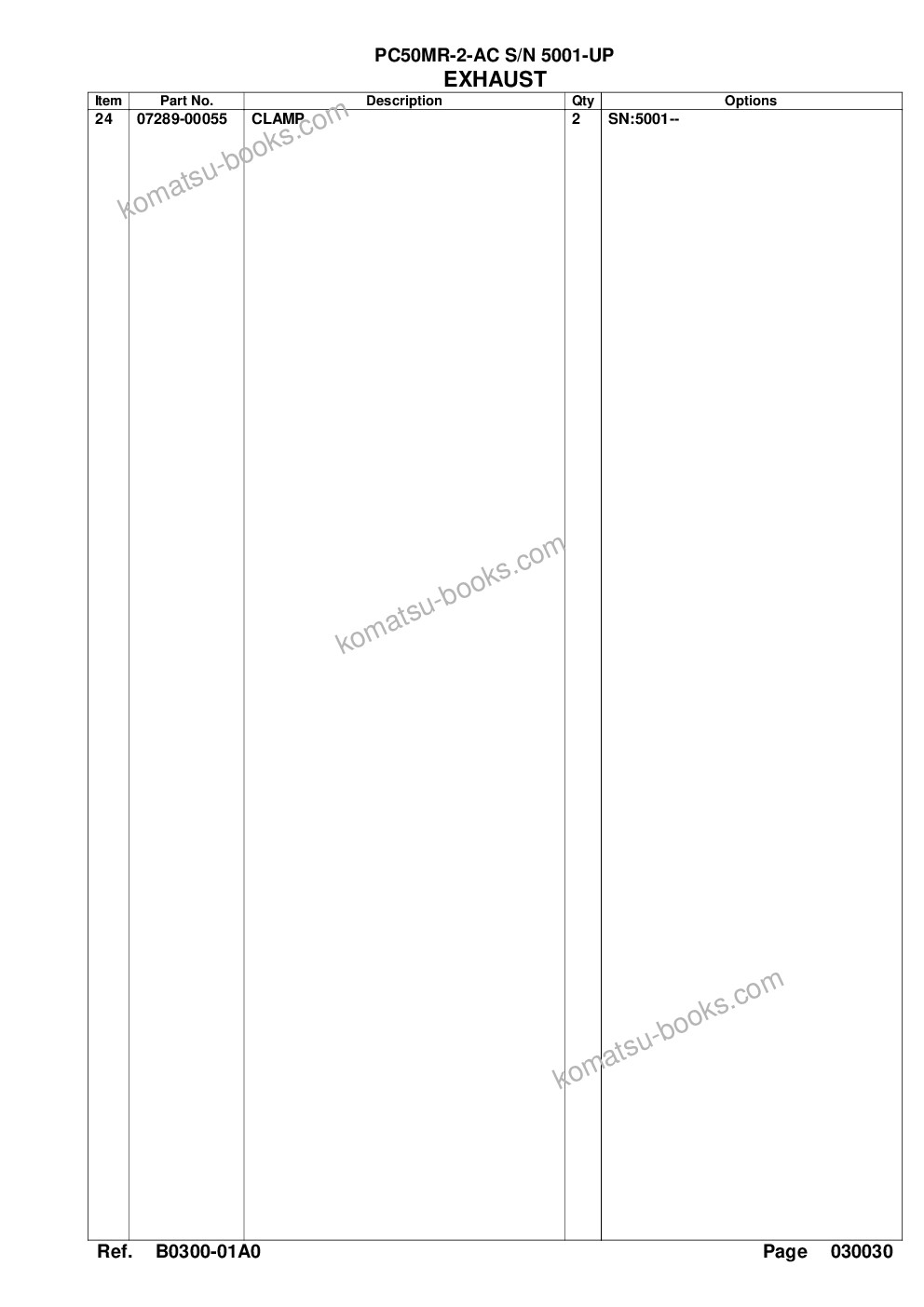 Komatsu pc50mr-2-ac s/n 5001-up Parts catalog cover Page 6