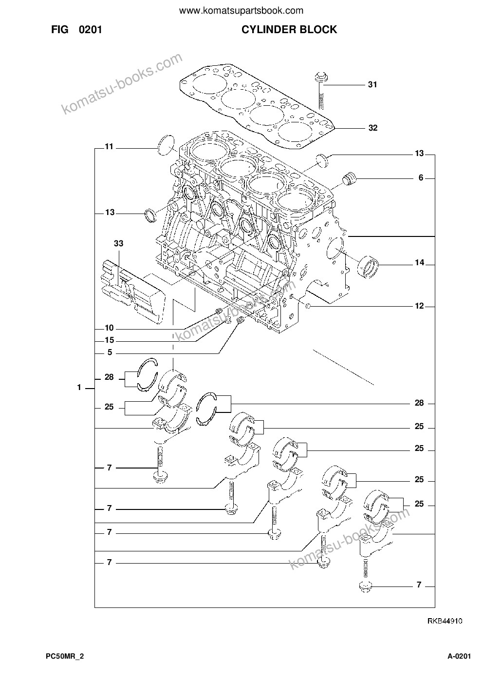 Komatsu pc50mr-2 s/n f00103 and up Parts catalog cover Page 9 Komatsu pc50mr-2 s/n f00103 and up Parts catalog cover Page 9