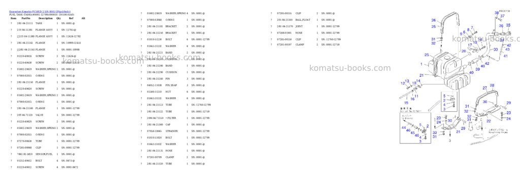 Komatsu pc50ud-2 s/n 8001-up Parts catalog cover Page 7