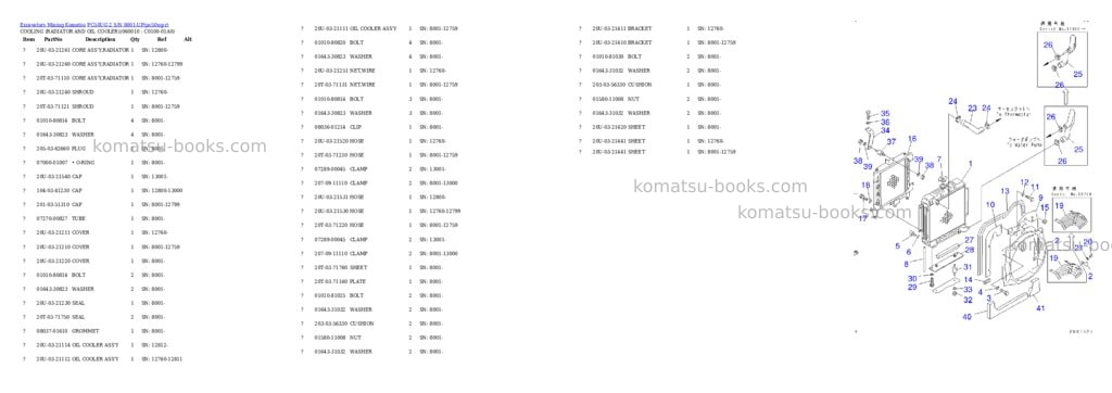 Komatsu pc50ug-2 s/n 8001-up Parts catalog cover Page 5