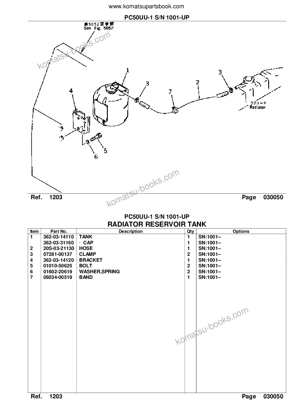 Komatsu PC50UU-1 S/N 1001-UP Parts catalog cover Page 8 Komatsu PC50UU-1 S/N 1001-UP Parts catalog cover Page 8