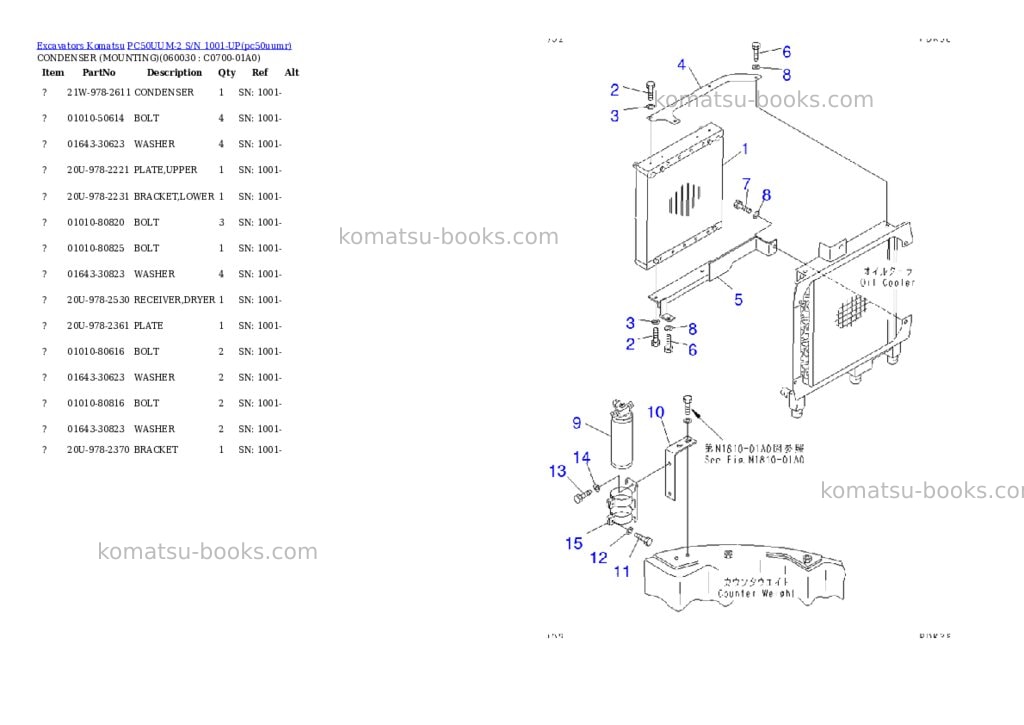 Komatsu pc50uum-2 s/n 1001-up Parts catalog cover Page 7 Komatsu pc50uum-2 s/n 1001-up Parts catalog cover Page 7